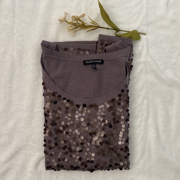 Eileen Fisher Sequin Tank in Purple - Picture 5 of 6